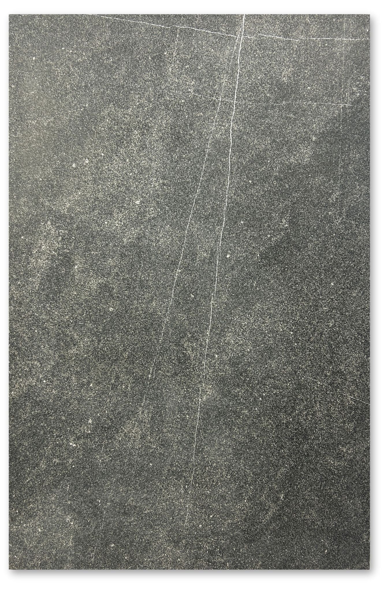 16x24 Black Berber Antique Loft | Brushed Limestone Tile