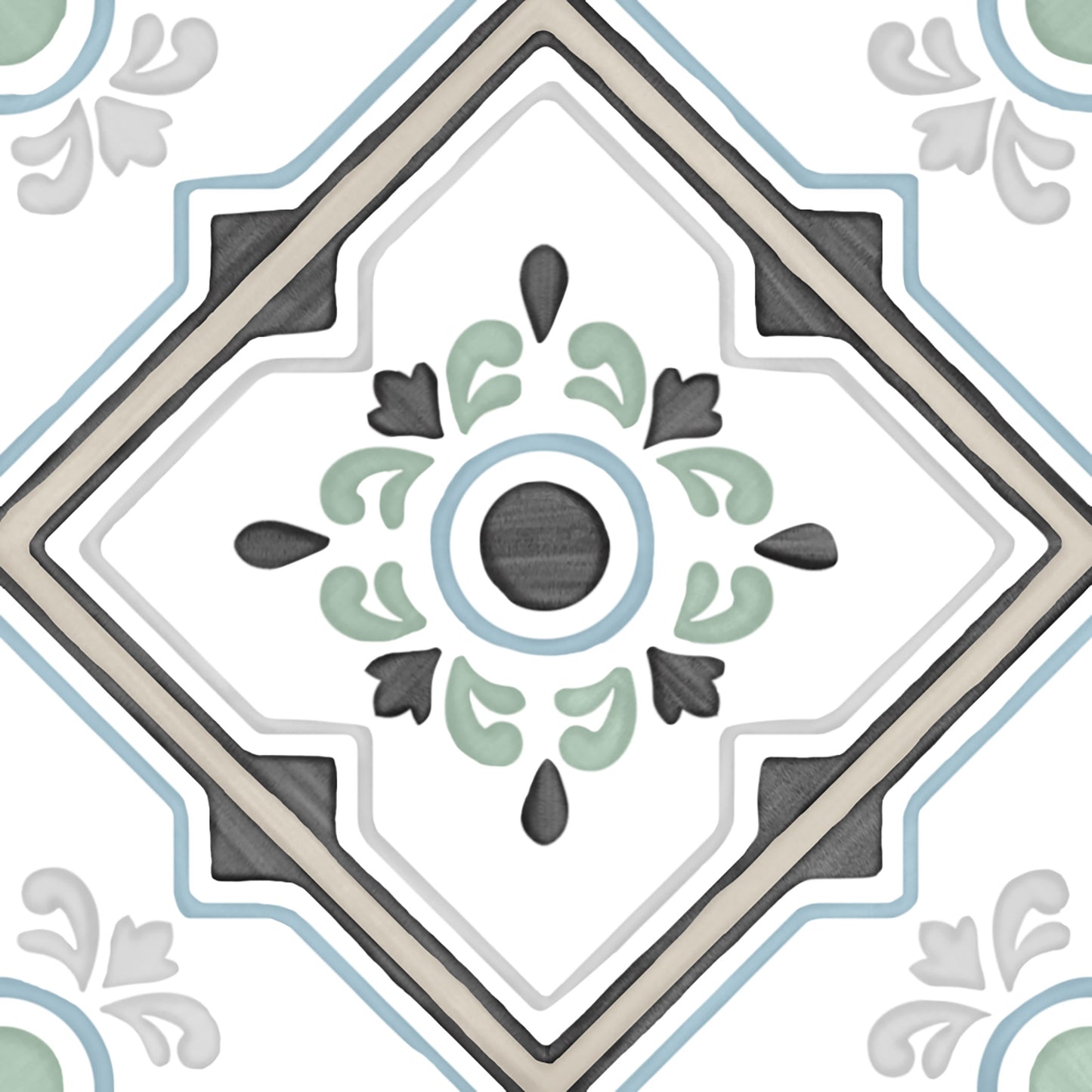 5x5 Fez Sand Bloom | Moroccan Pattern Tiles