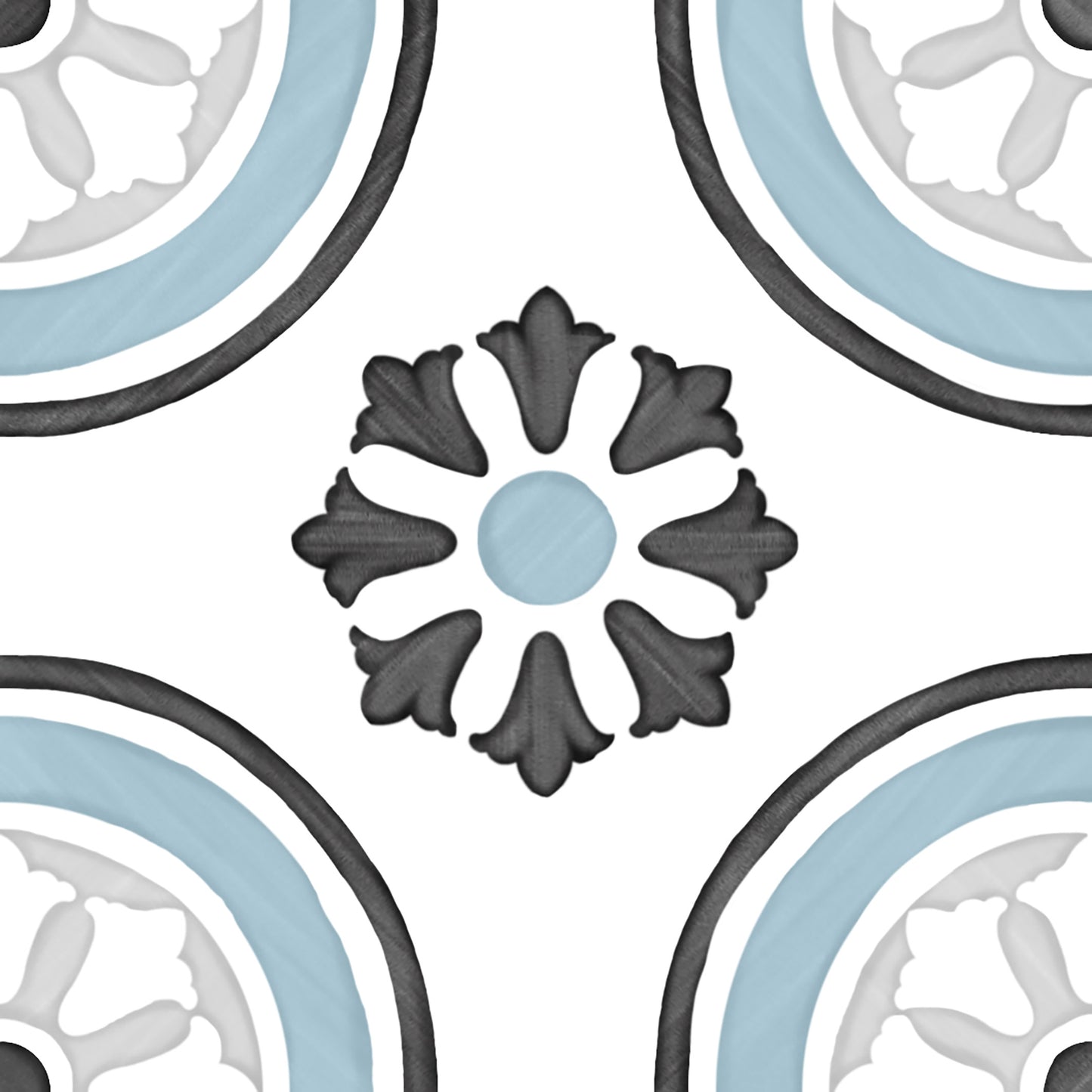 5x5 Fez Blue Dhalia | Moroccan Pattern Tiles