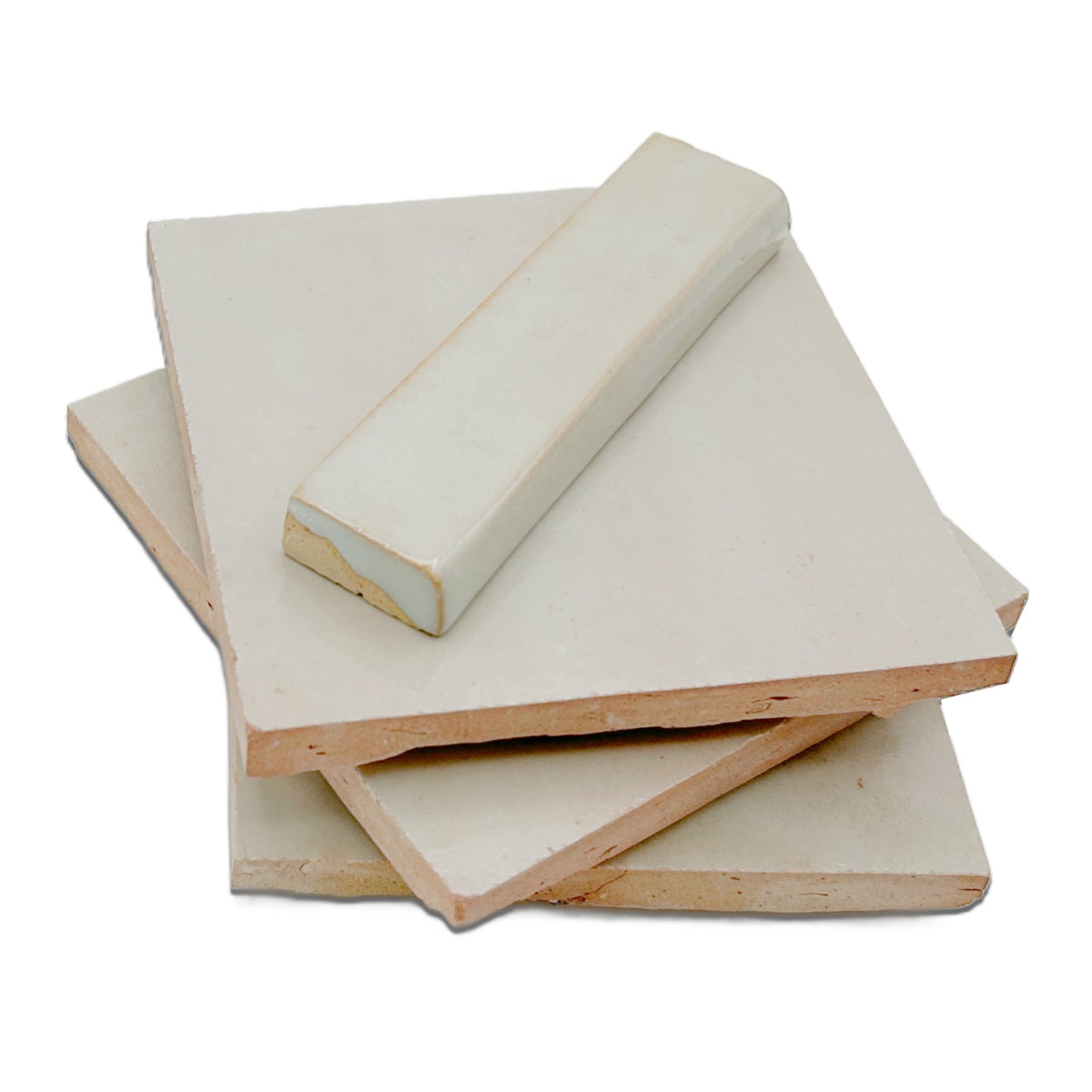 1x4 Zellige Tile Bullnose | Grey Beige