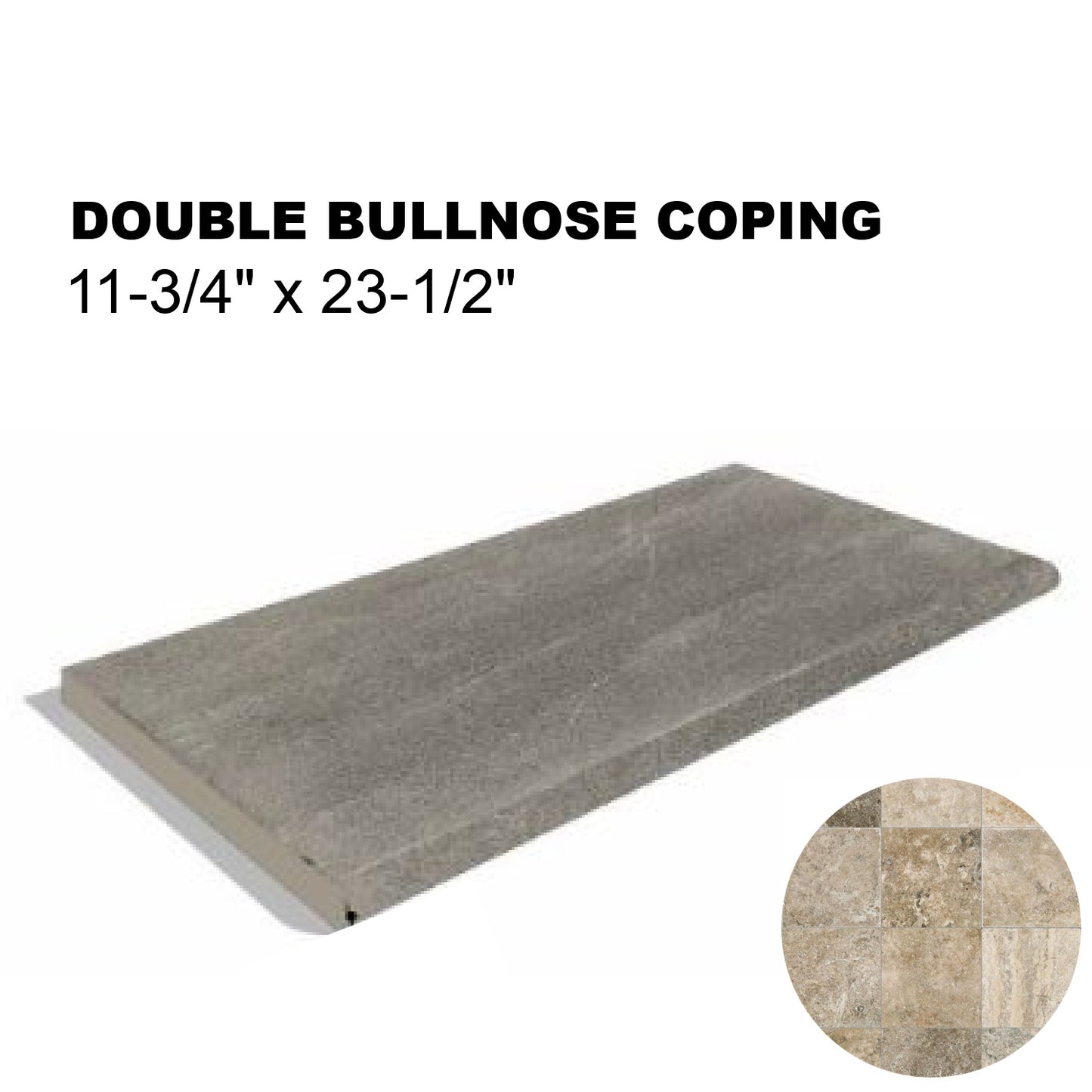 12x24 Andes Cappuccino Double Bullnose