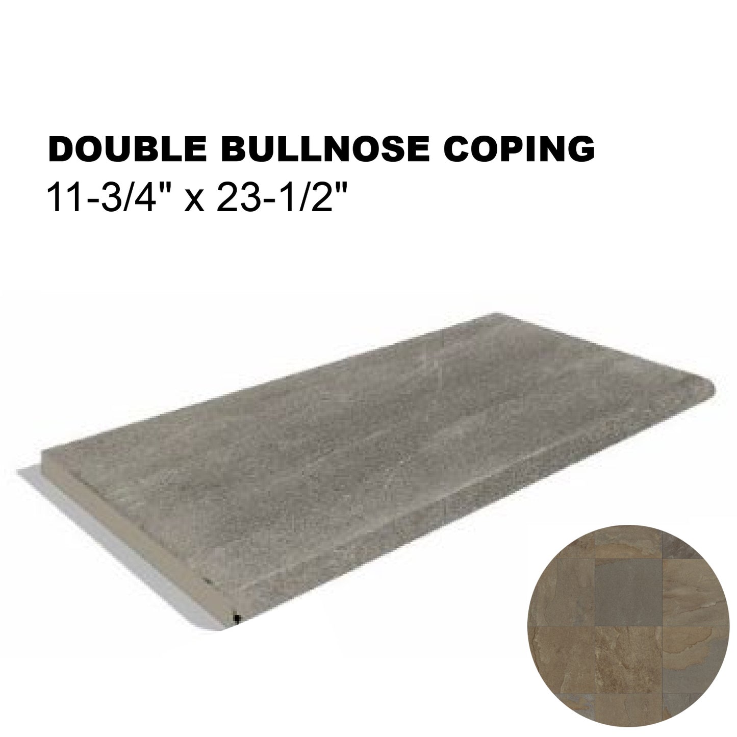 12x24 Bluestone Full Color Double Bullnose