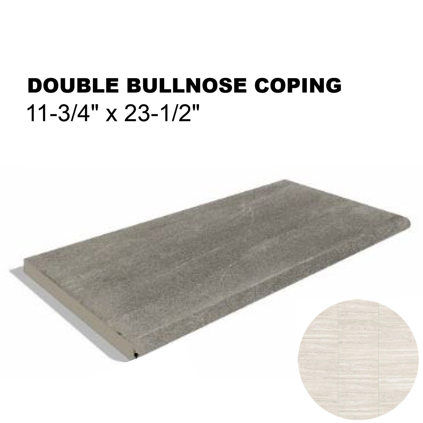 12x24 Italian Pearl Double Bullnose