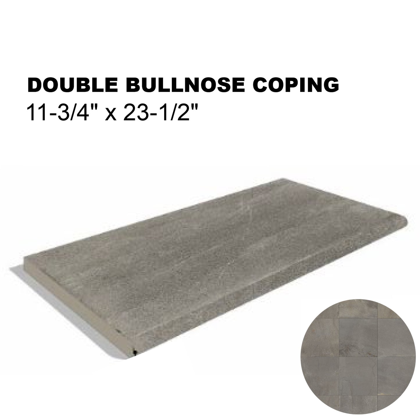 12x24 Bluestone True Blue Double Bullnose