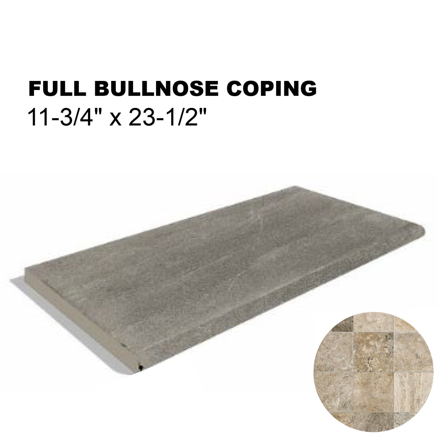12x24 Andes Cappuccino Single Bullnose