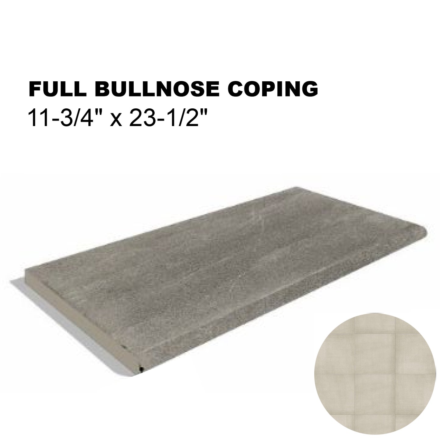 12x24 Cenere Single Bullnose