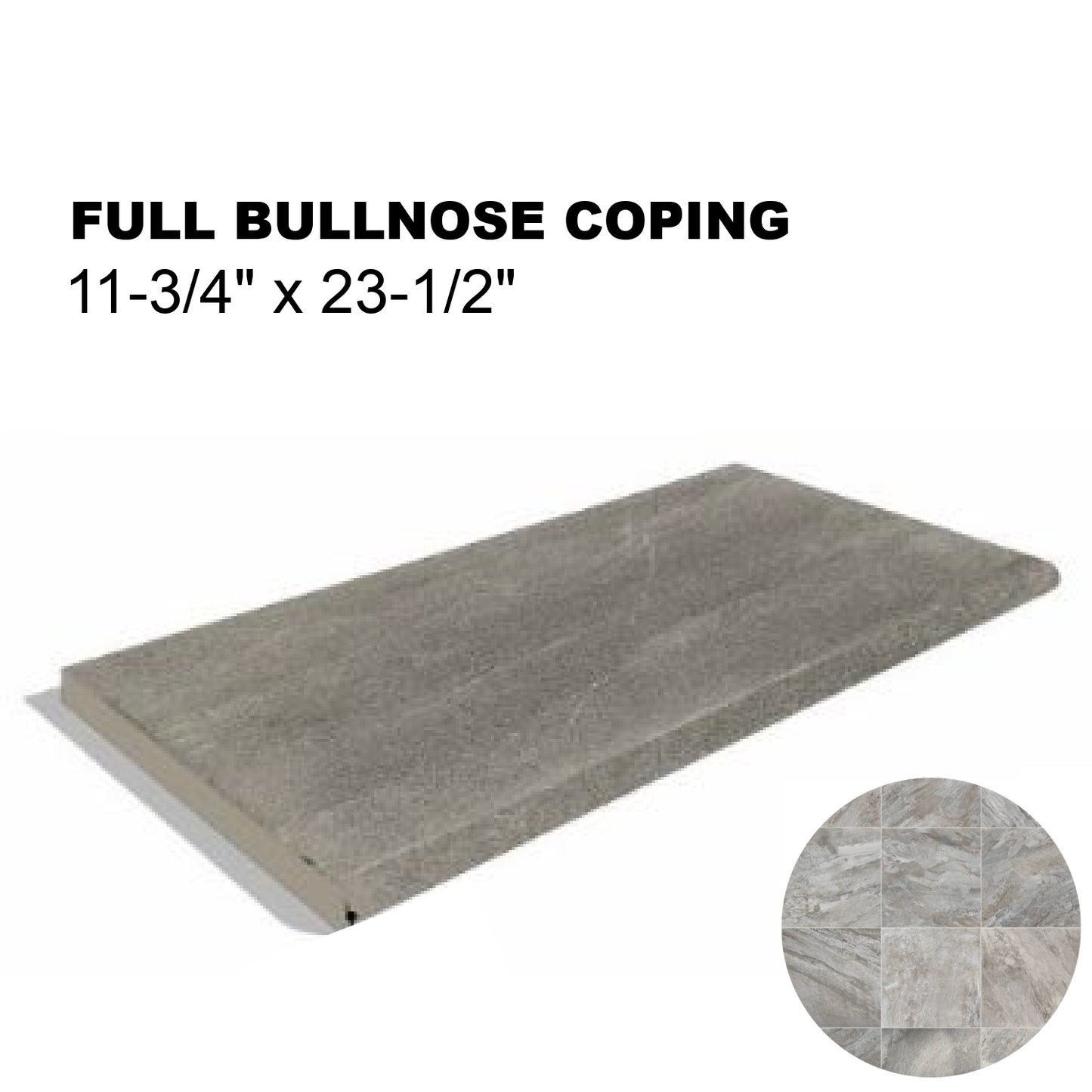12x24 Laguna Porcelain Single Bullnose Tile
