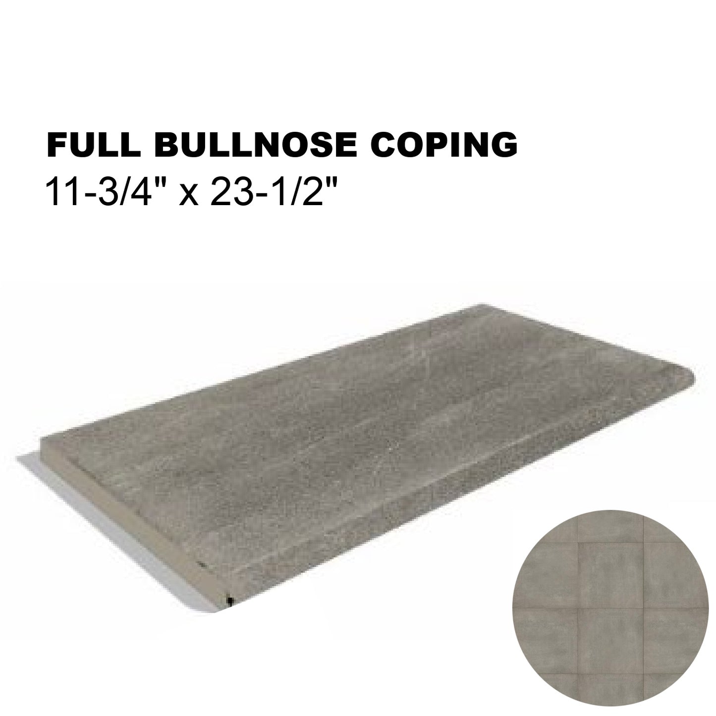 12x24 Sandalo Porcelain Pavers Single Bullnose