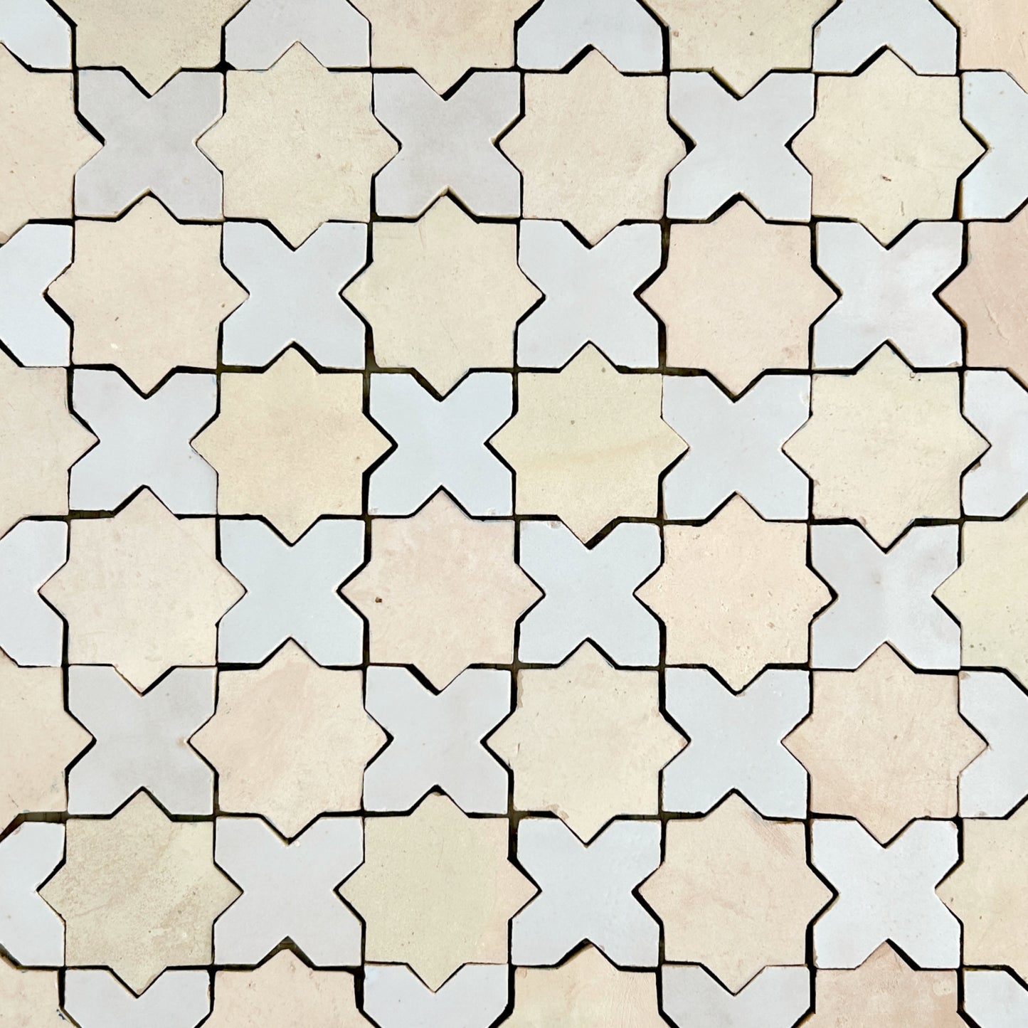 Marrakech Zellige Pattern | Sahara Sand + Tangier Moon