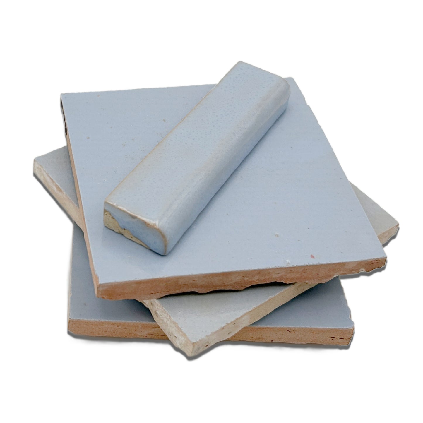 1x4 Zellige Tile Bullnose | Moroccan Sky