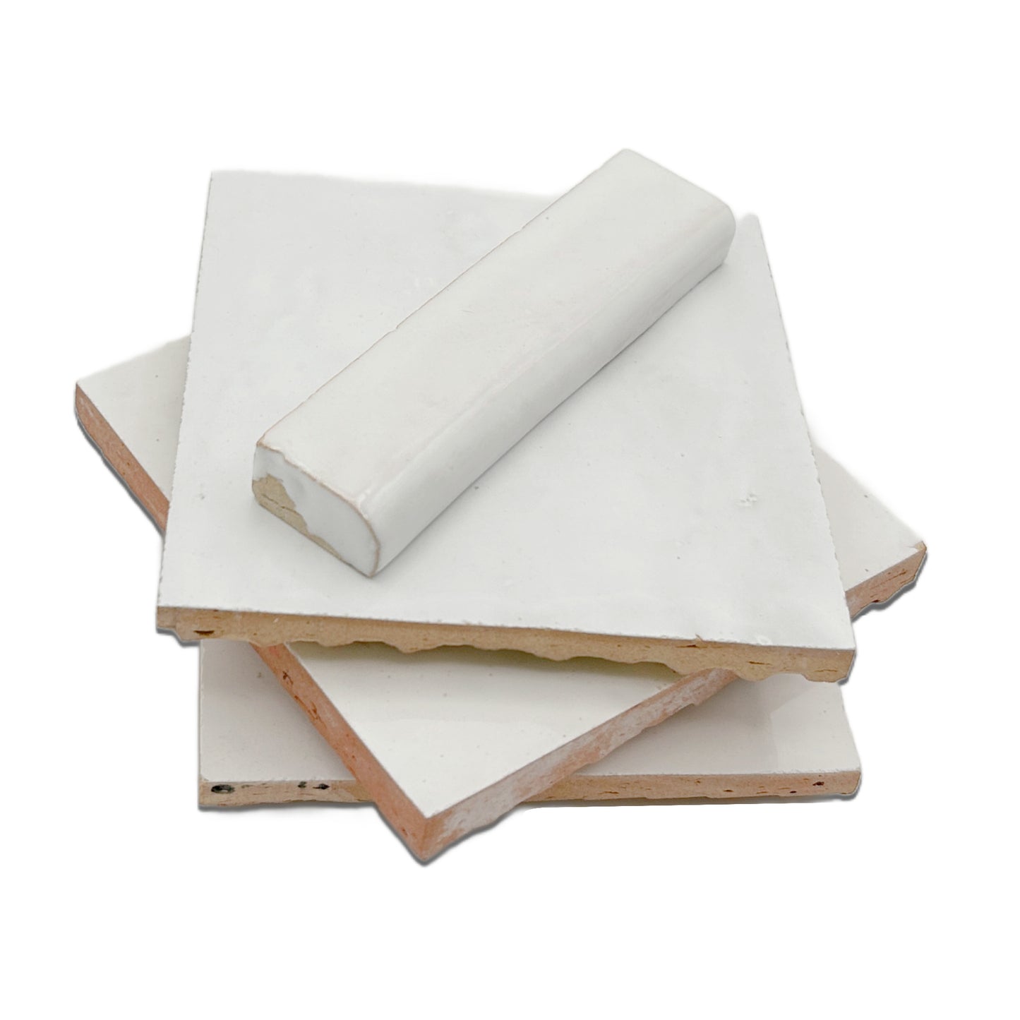 1x4 Zellige Tile Bullnose | Palacio White