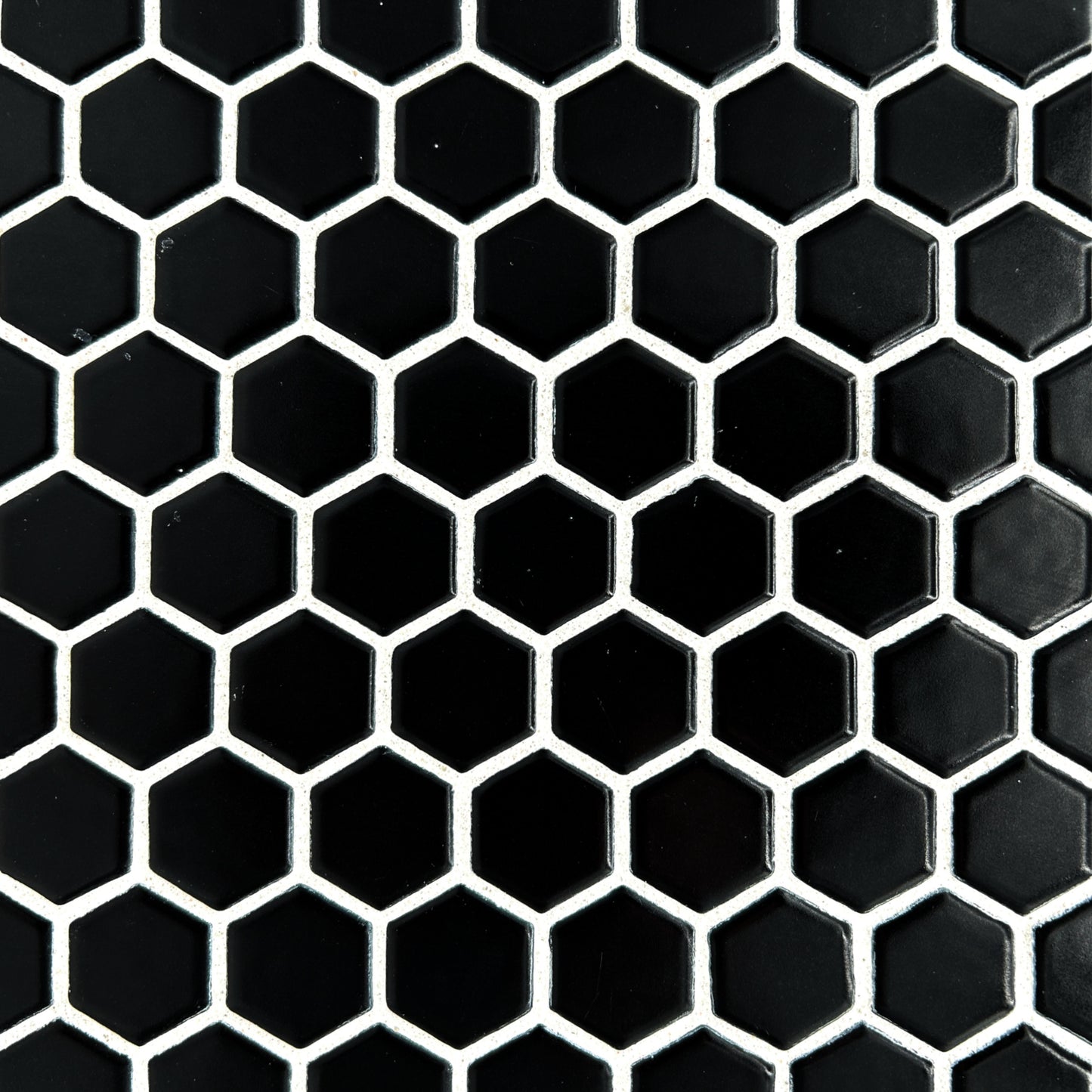 Vintage Mosaic Tile | 1" Hex Black