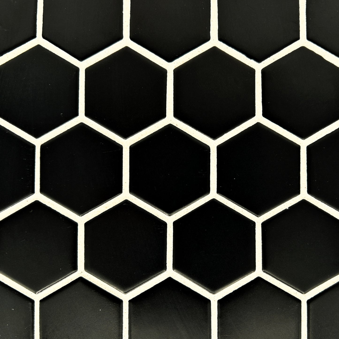 Vintage Mosaic Tile | 2" Hex Black