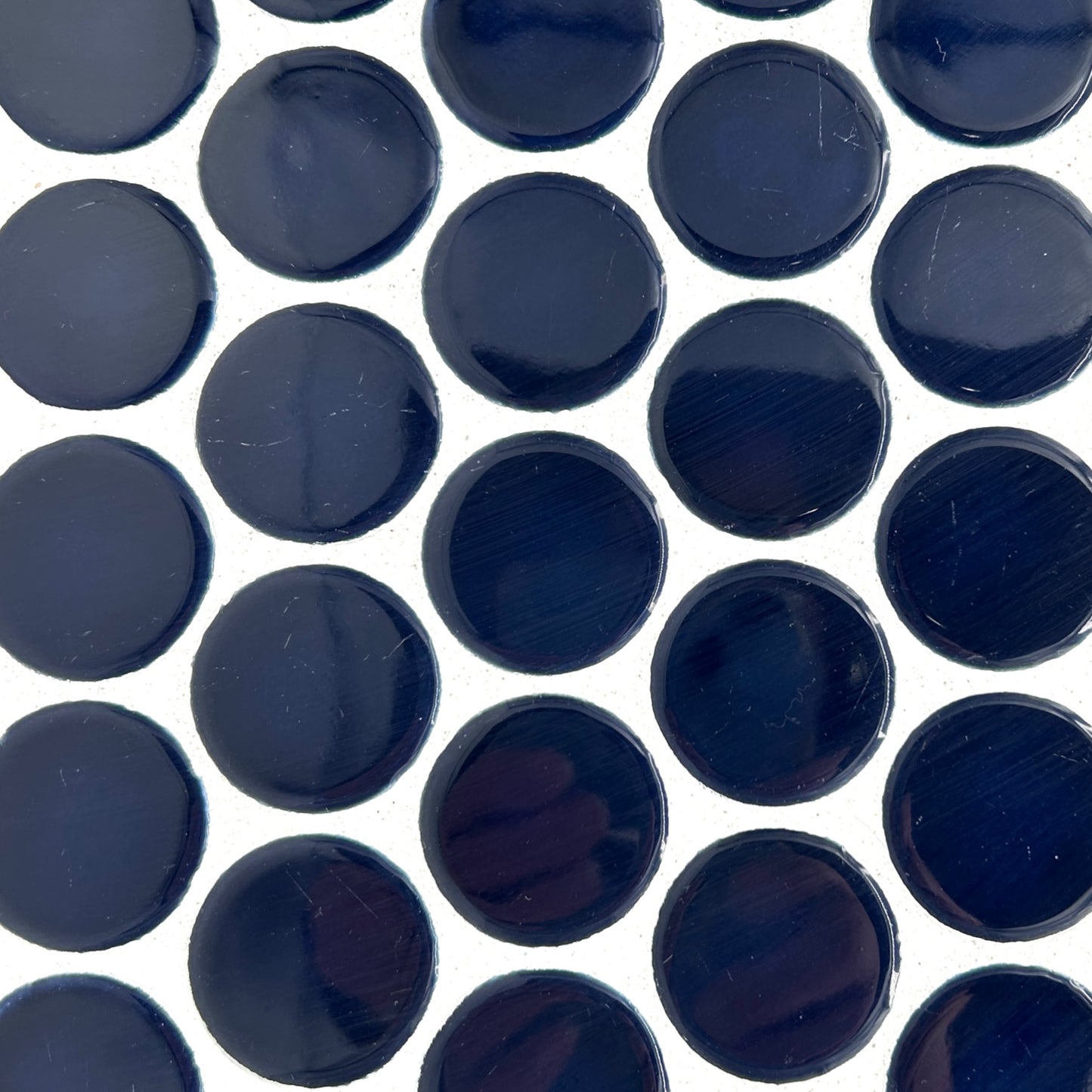 Vintage Mosaic Tile | 1.25" Penny Round Navy