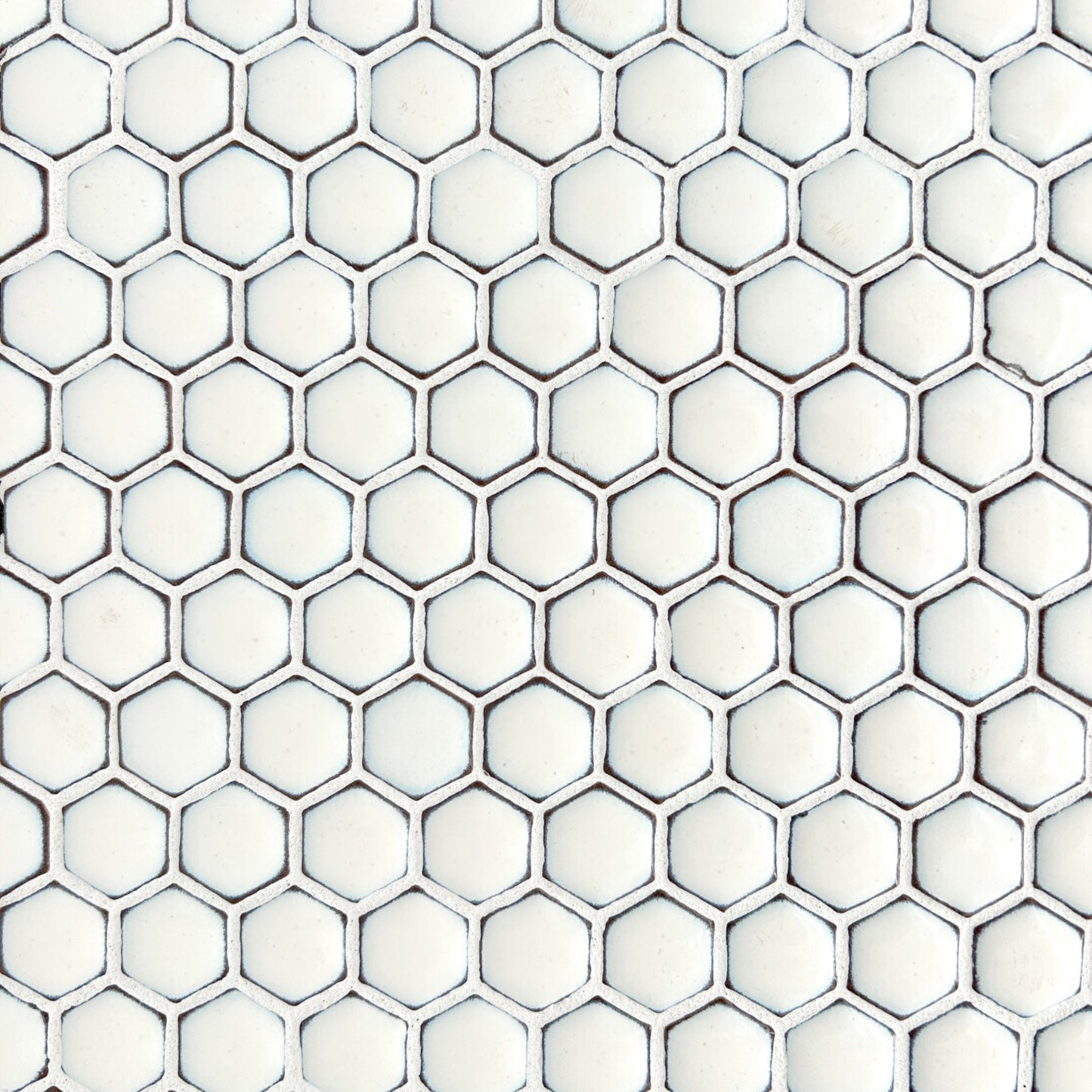 Vintage Mosaic Tile | 1" Hex | Rimmed White