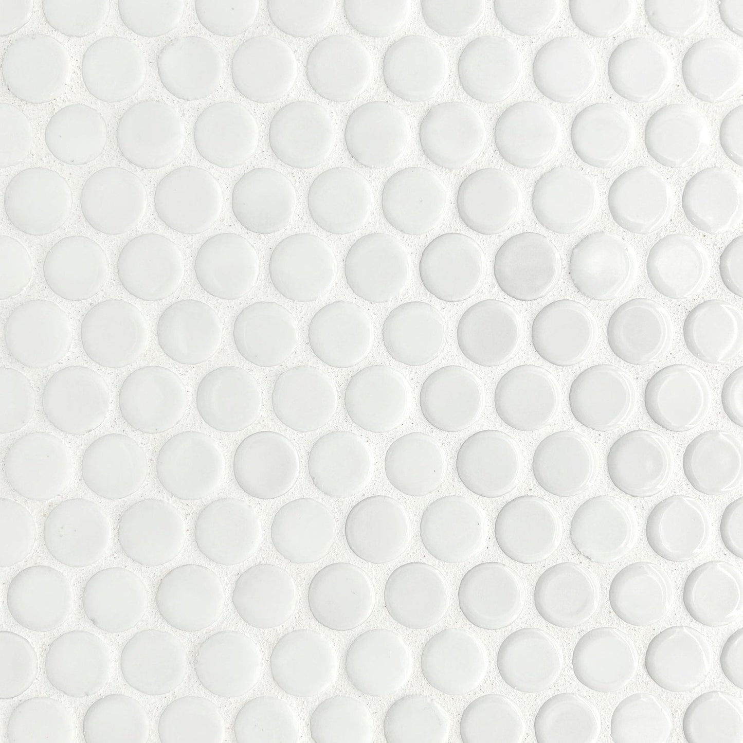 Vintage Mosaic Tile | 3/4" Penny Round White Matte