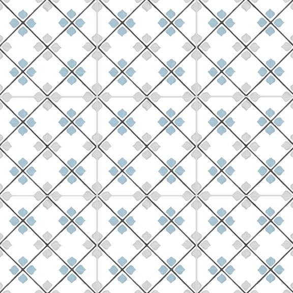 5x5 Fez Silver Rhomb Tile