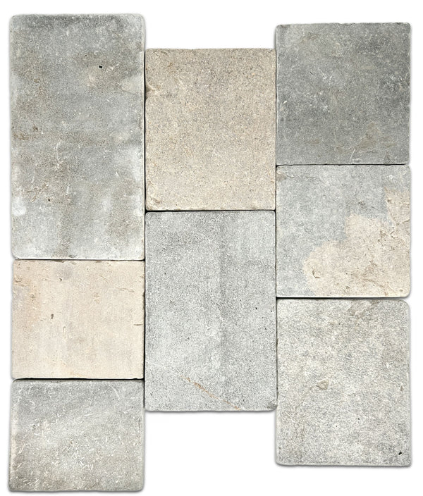 6x Random Length Gray Zahra Cobblestone | Limestone Tiles – Leigh Vaeth ...