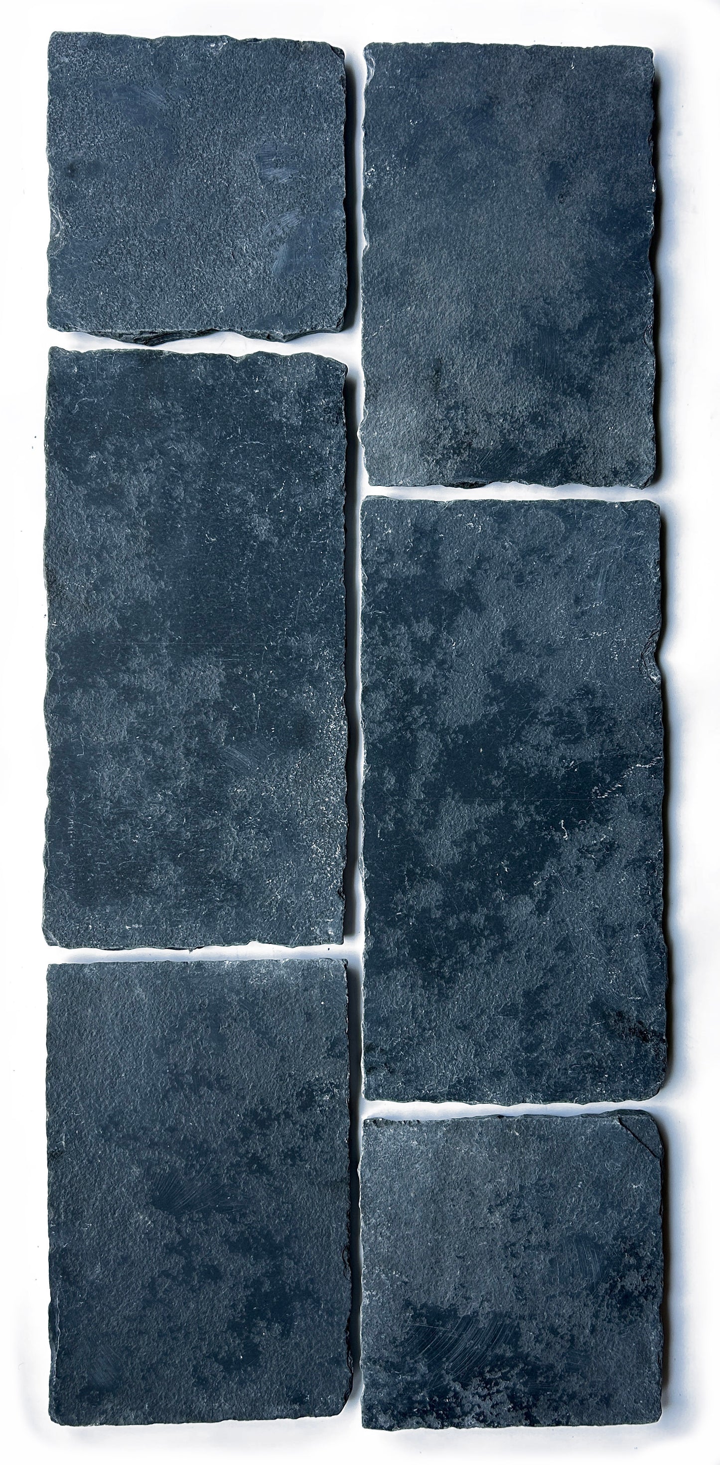 8x Mixed Lengths Volcanic Black Cobblestone | Limestone Tiles