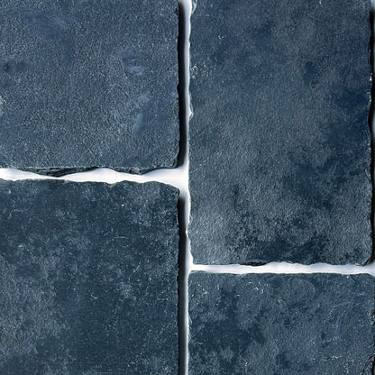 8x Mixed Lengths Volcanic Black Cobblestone | Limestone Tiles