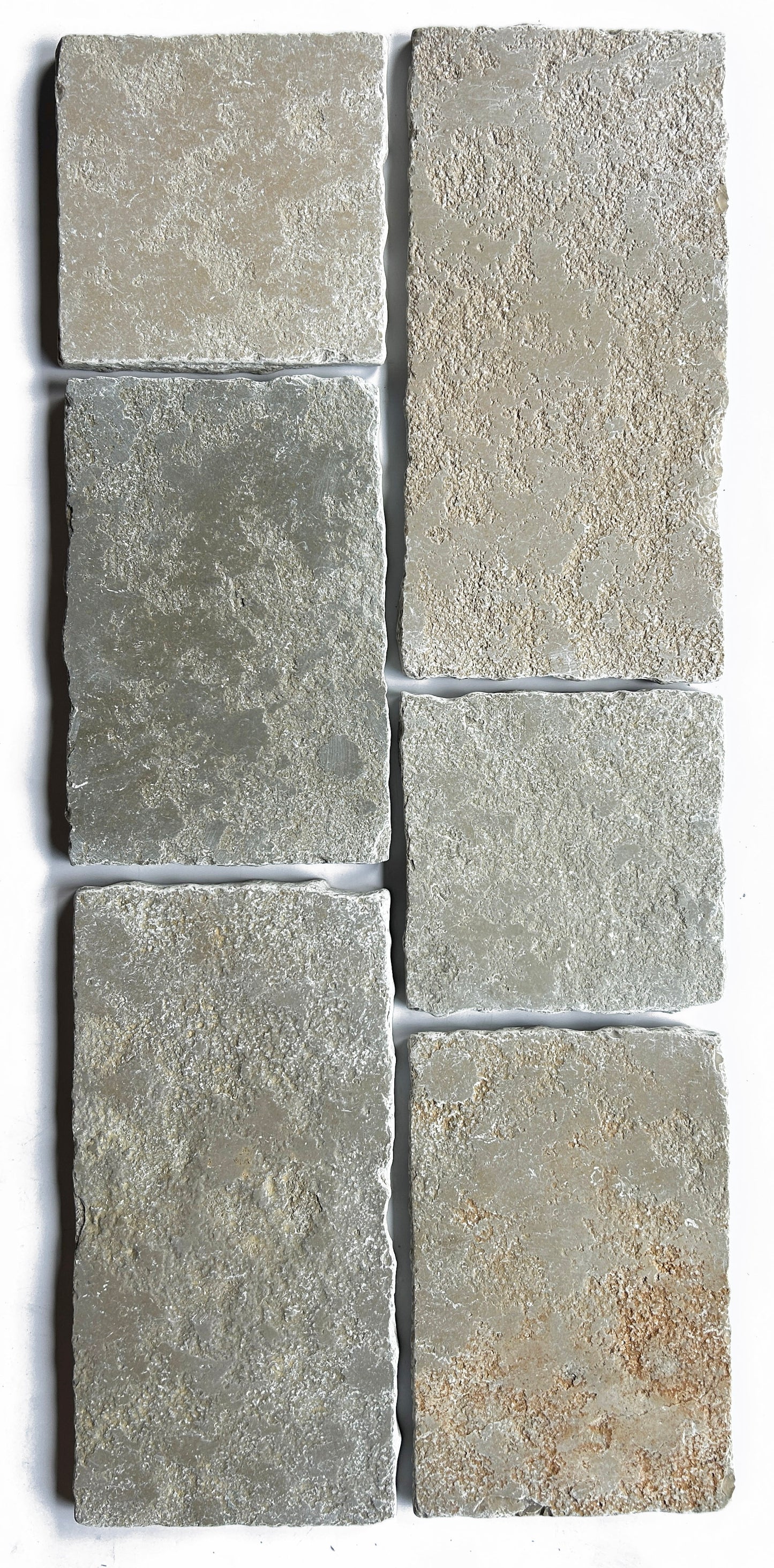 8x Mixed Lengths Volcanic Yellow Cobblestone | Limestone Tiles